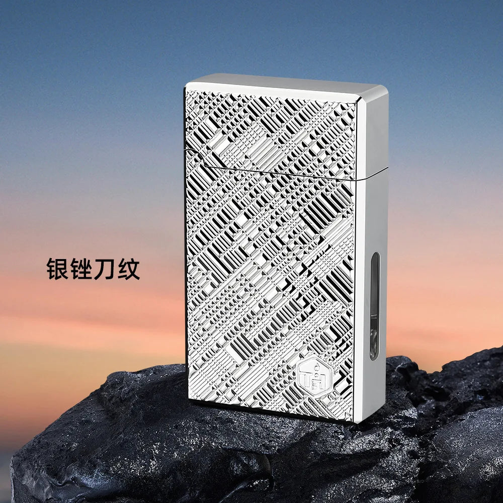 2025 Metal Paris Nail Intelligent Voice Controlled Ignition Kerosene Lighter Visual Gas Window USB Charging Electric Lighters
