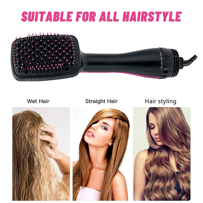 2-in-1 Multifunctional Hair Dryer Brush and Styler for Hair Styling Negative Ion Curler Brush for Home,and Salonh