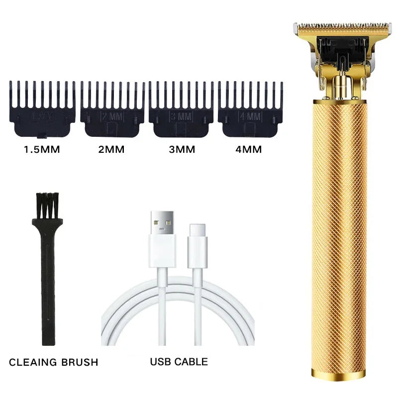 2025 New Vintage Electric Hair Trimmer for Men - Portable USB Fast Charging Precision Cutting Hairdressing Clipper Grooming Kit