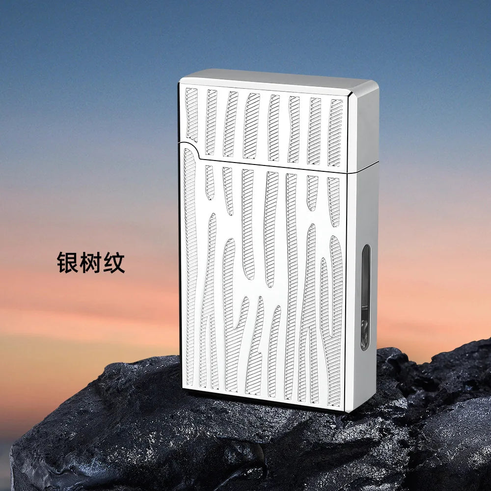 2025 Metal Paris Nail Intelligent Voice Controlled Ignition Kerosene Lighter Visual Gas Window USB Charging Electric Lighters