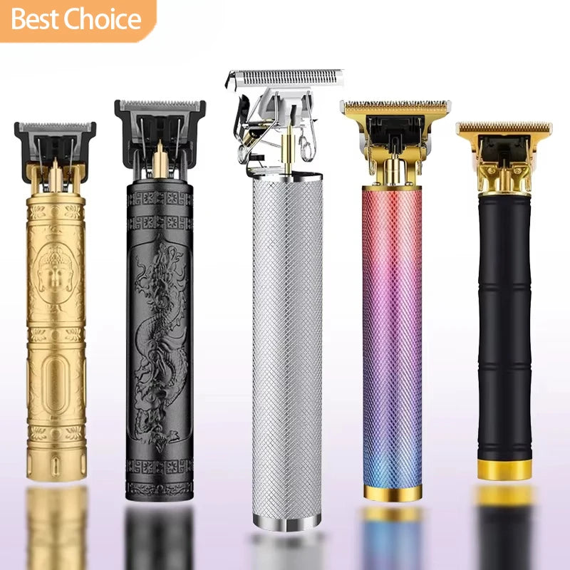2025 New Vintage Electric Hair Trimmer for Men - Portable USB Fast Charging Precision Cutting Hairdressing Clipper Grooming Kit