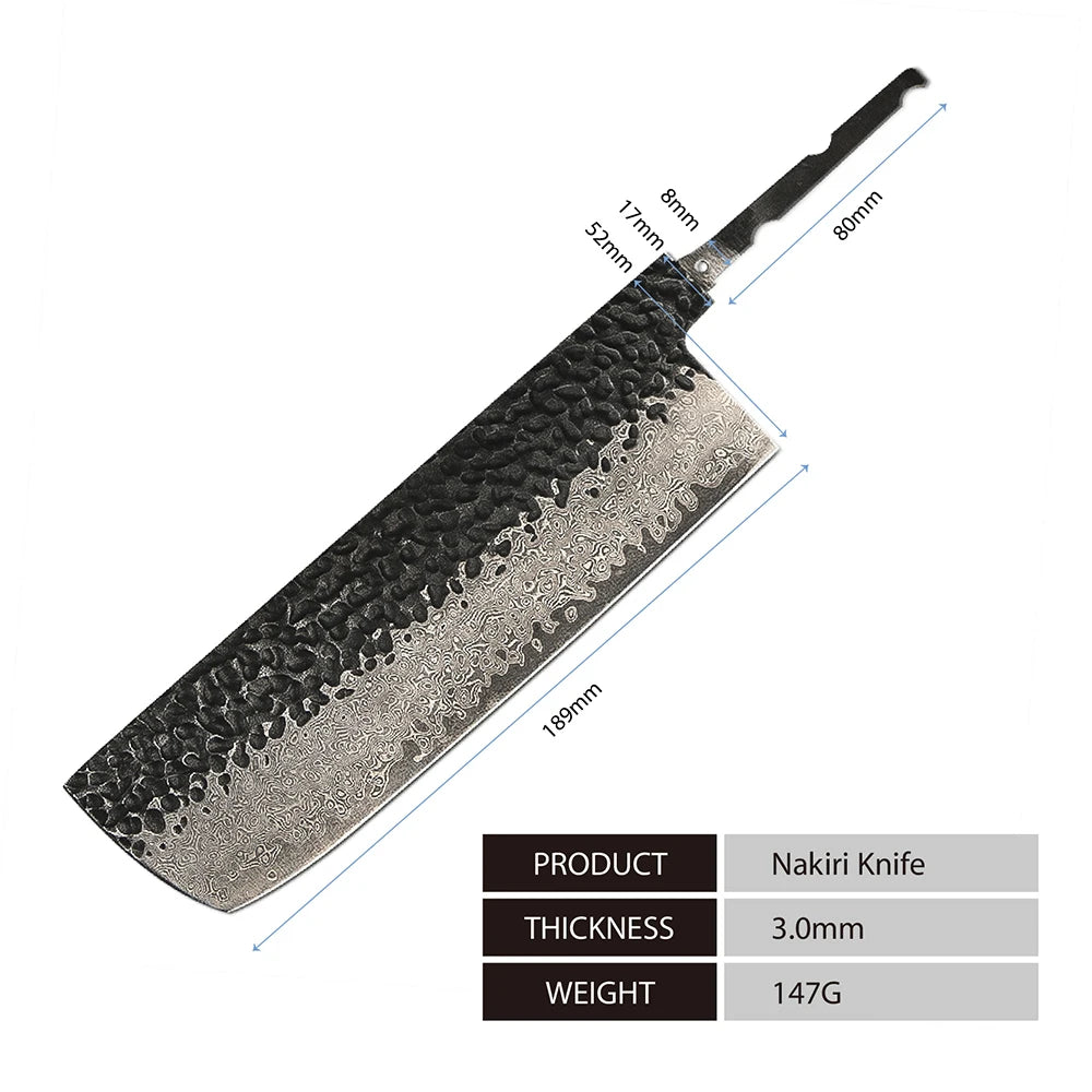 Amber 67 Layers VG10 Damascus Steel Knife Blade