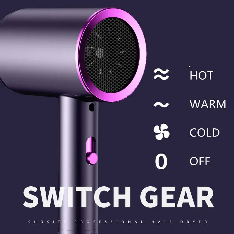 High-speed electric turbine air blower Low noise constant temperature fast drying portable negative ion hair dryer hair dryer