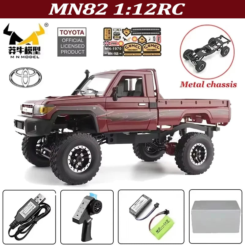 MN128 1/12 RC Car 4WD Jeep Model 2.4G Remote Control LED Light 4X4 Off Road 4WD Climbing RC Truck Electric Toy Car Gift for Boy