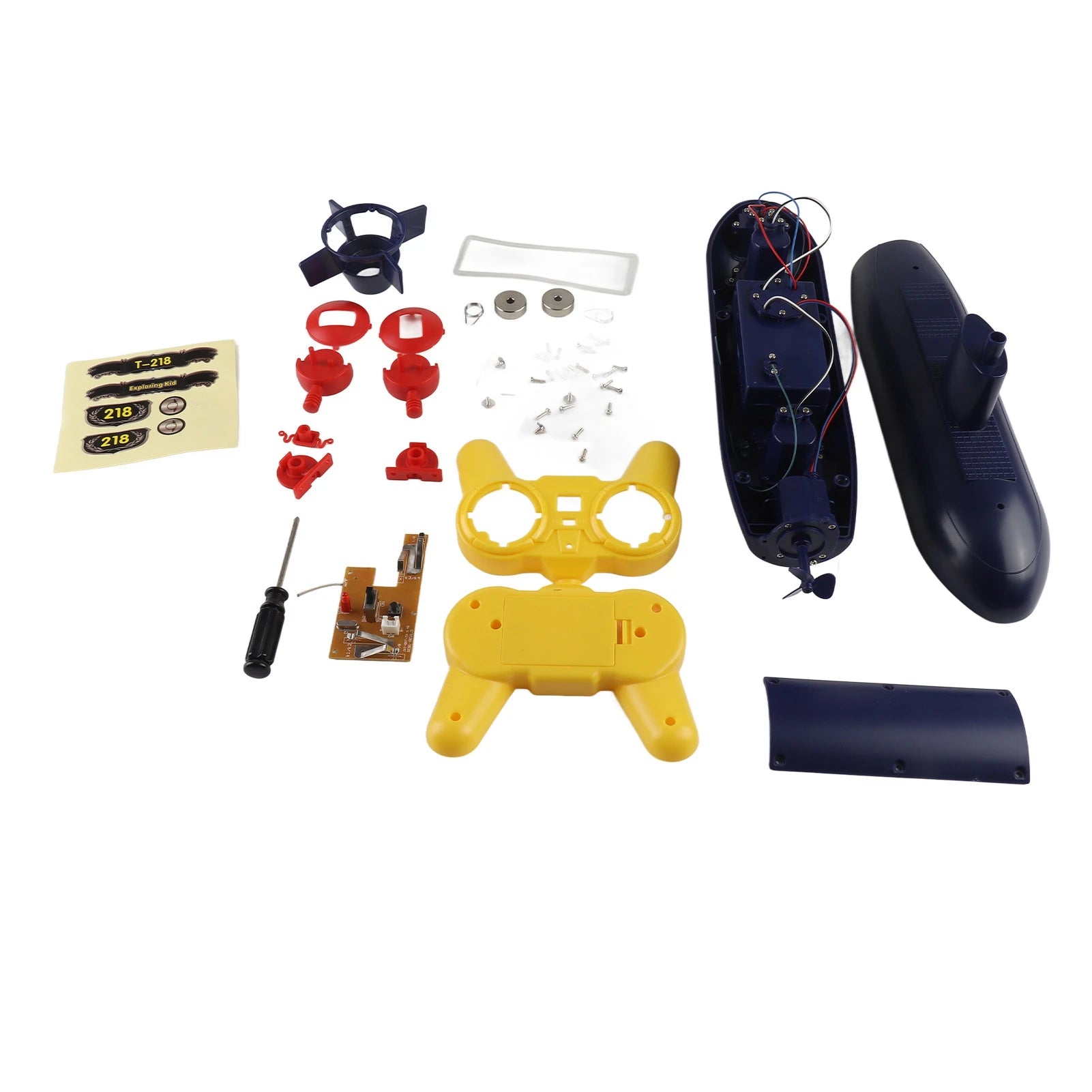 Small RC Submarine Versatile Educational Water Resistant Exquisite Look DIY Remote Control Submarine Model Toy for Kids