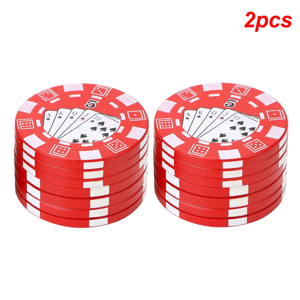 Herb Cutter Grinder Cigarette Maker Gadget Smoking Pipe Accessories Poker Chip Style Crusher 3-layer Spice Cutter
