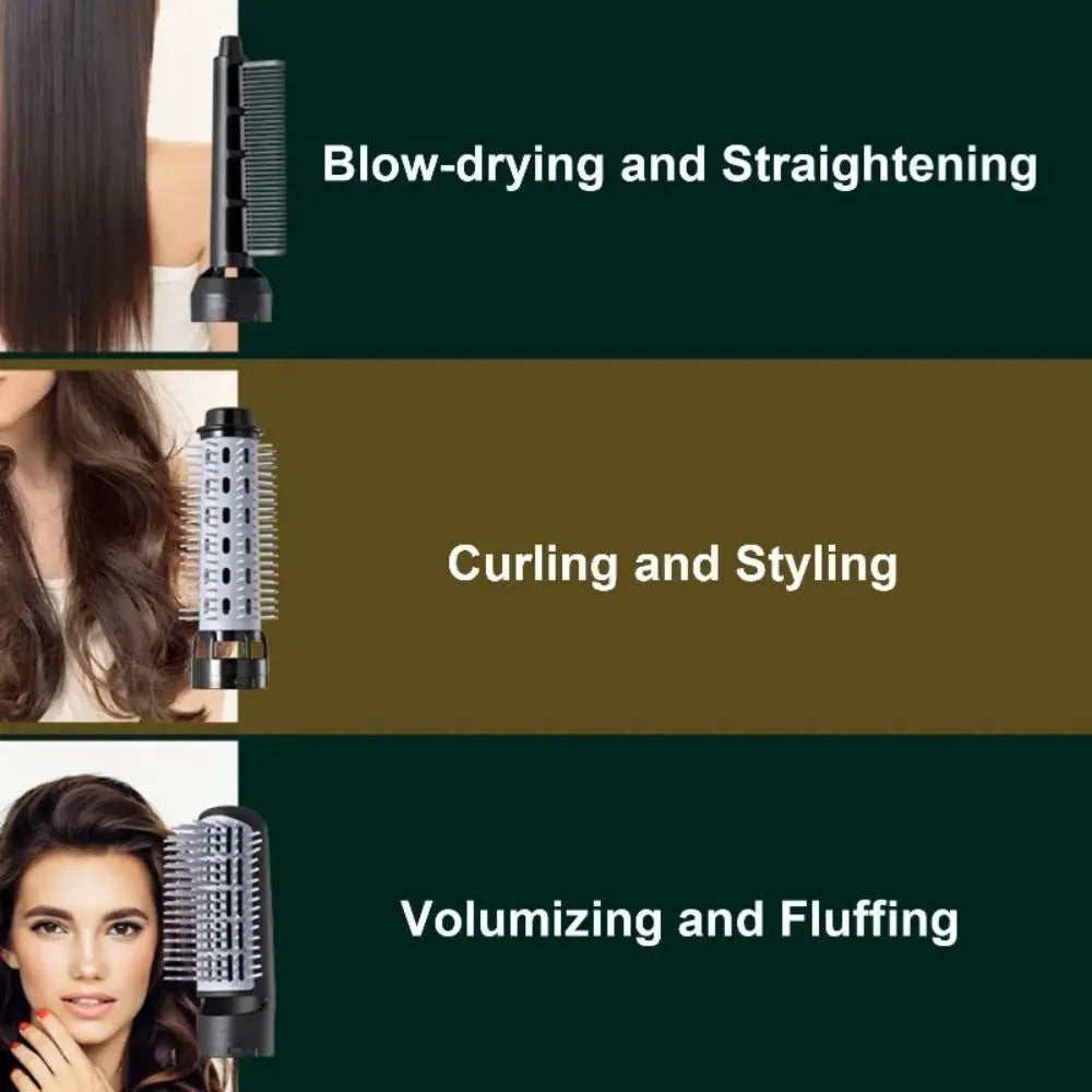 Hot-Air Blow Hair Dryer Brush Set- Set for One Step Drying and Styling Hair, Negative Ionic, Ceramic Barrel, Detachable
