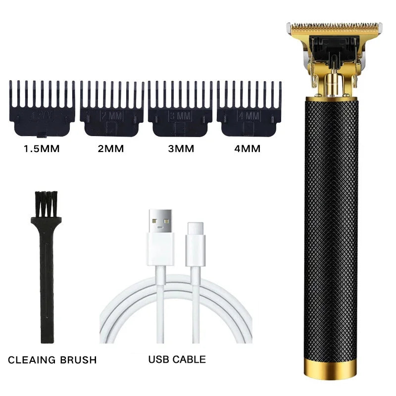 2025 New Vintage Electric Hair Trimmer for Men - Portable USB Fast Charging Precision Cutting Hairdressing Clipper Grooming Kit