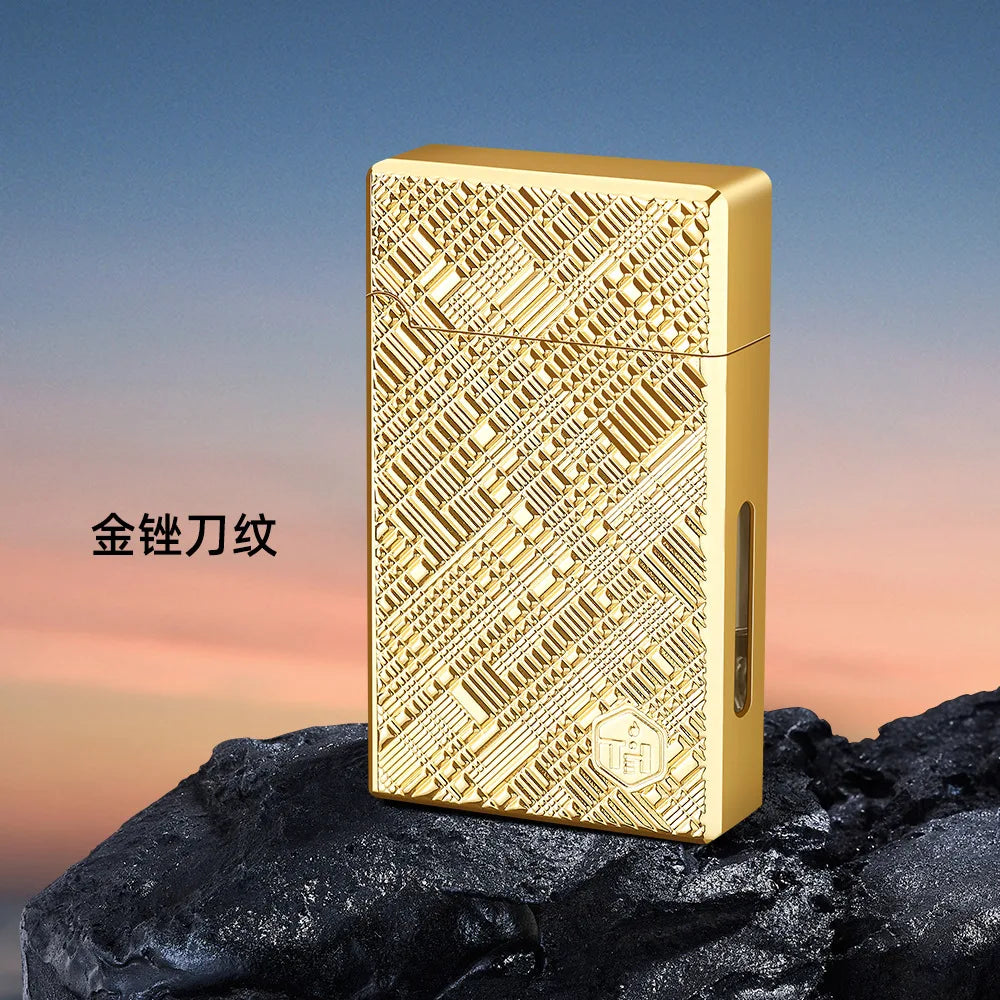 2025 Metal Paris Nail Intelligent Voice Controlled Ignition Kerosene Lighter Visual Gas Window USB Charging Electric Lighters