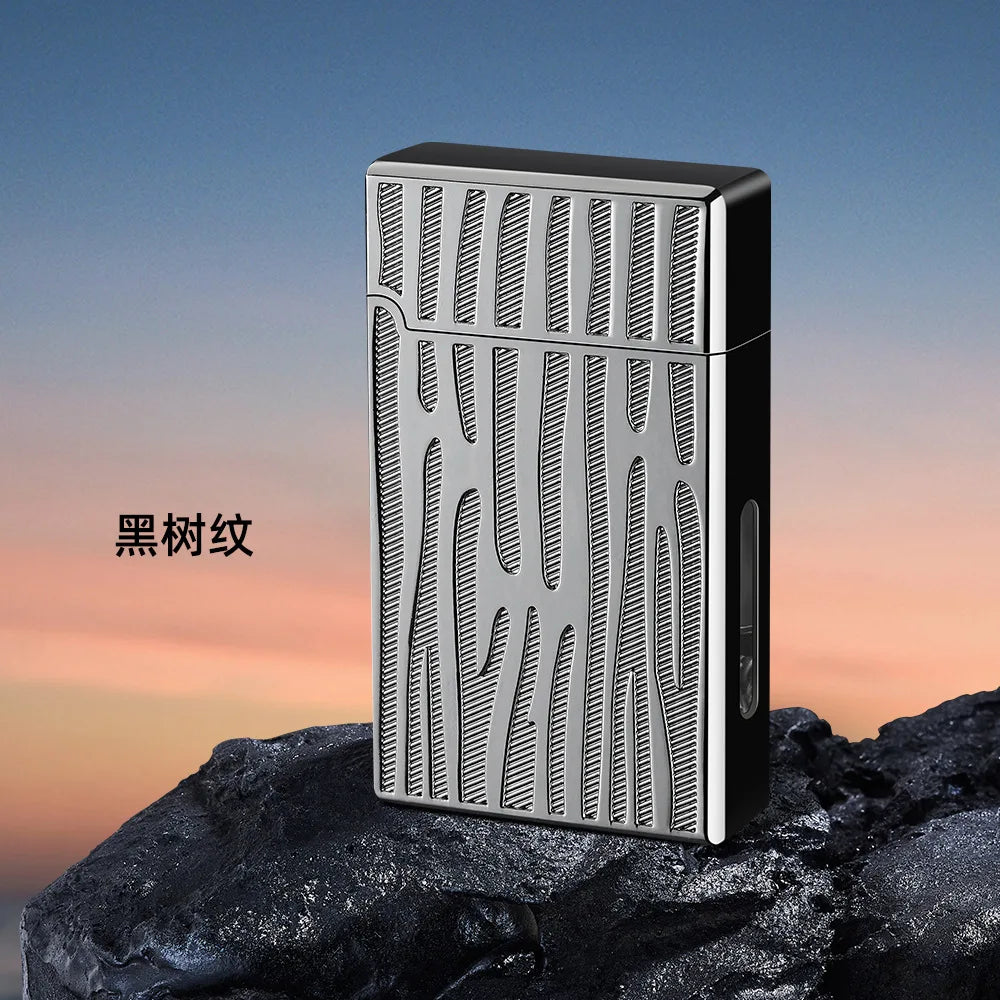 2025 Metal Paris Nail Intelligent Voice Controlled Ignition Kerosene Lighter Visual Gas Window USB Charging Electric Lighters