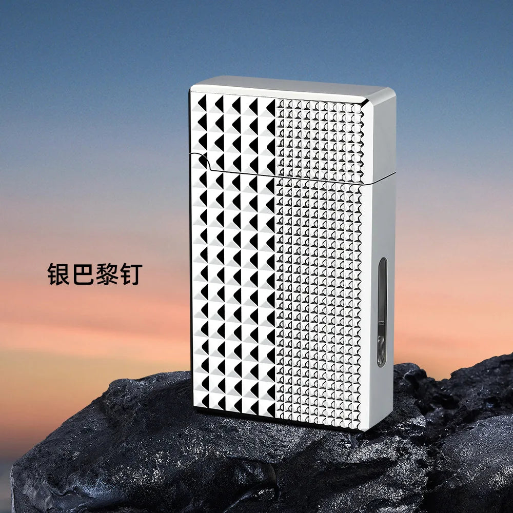2025 Metal Paris Nail Intelligent Voice Controlled Ignition Kerosene Lighter Visual Gas Window USB Charging Electric Lighters