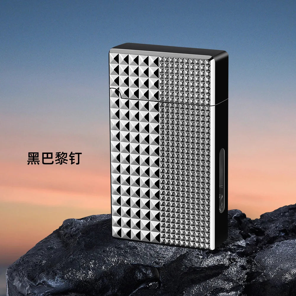 2025 Metal Paris Nail Intelligent Voice Controlled Ignition Kerosene Lighter Visual Gas Window USB Charging Electric Lighters