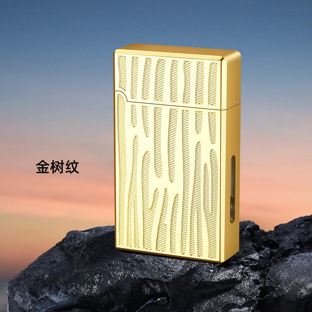 2025 Metal Paris Nail Intelligent Voice Controlled Ignition Kerosene Lighter Visual Gas Window USB Charging Electric Lighters