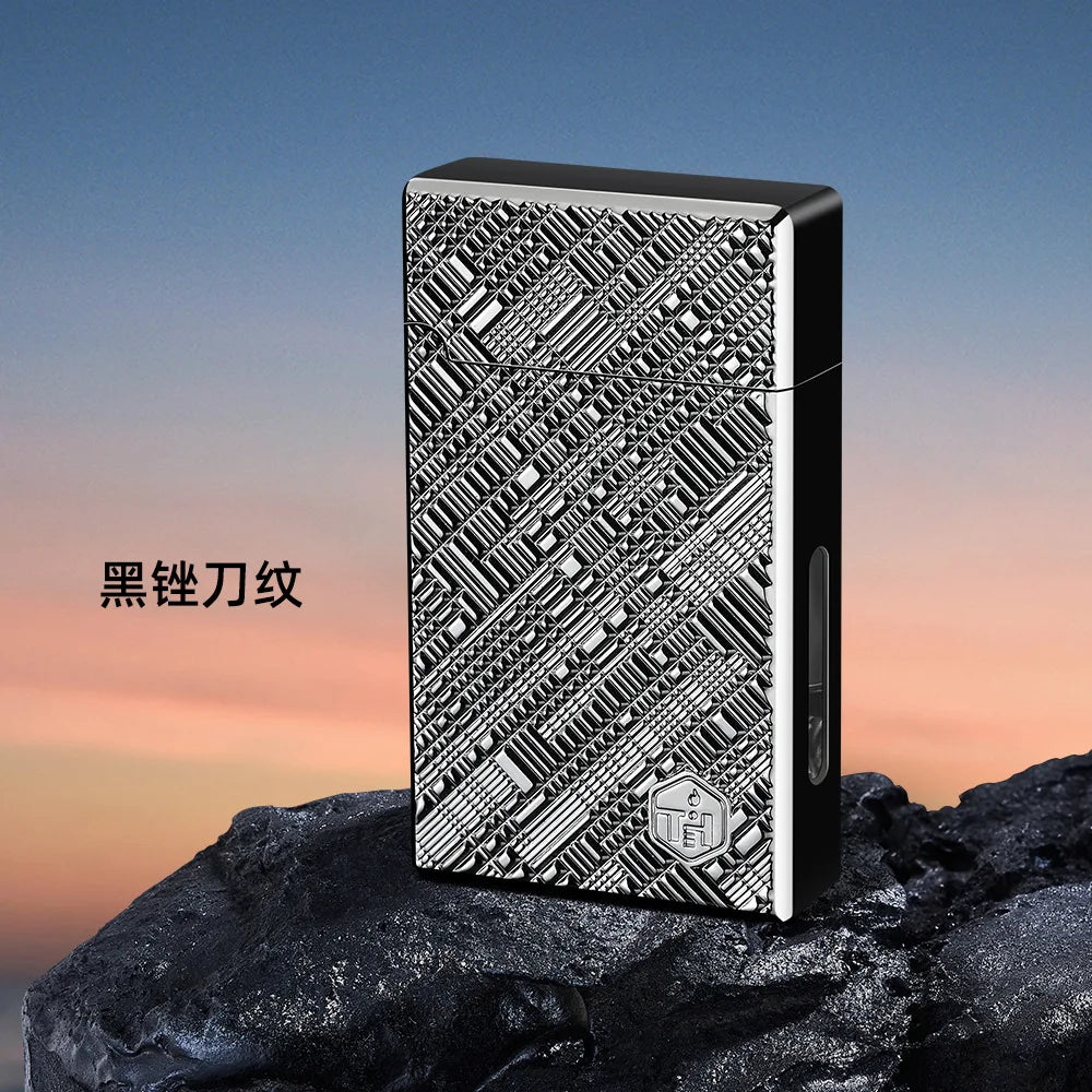 2025 Metal Paris Nail Intelligent Voice Controlled Ignition Kerosene Lighter Visual Gas Window USB Charging Electric Lighters