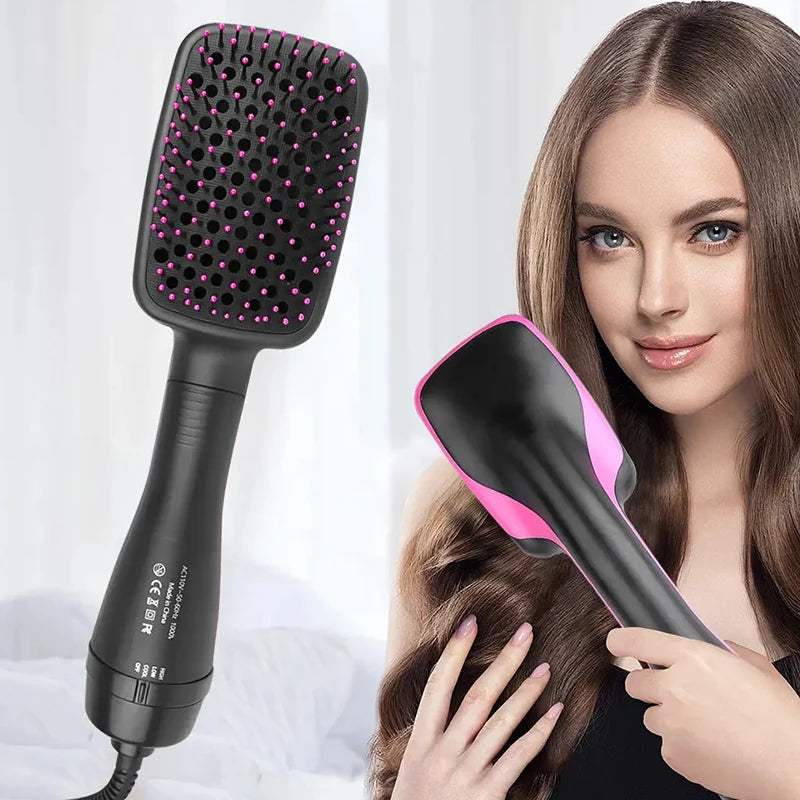 2-in-1 Multifunctional Hair Dryer Brush and Styler for Hair Styling Negative Ion Curler Brush for Home,and Salonh
