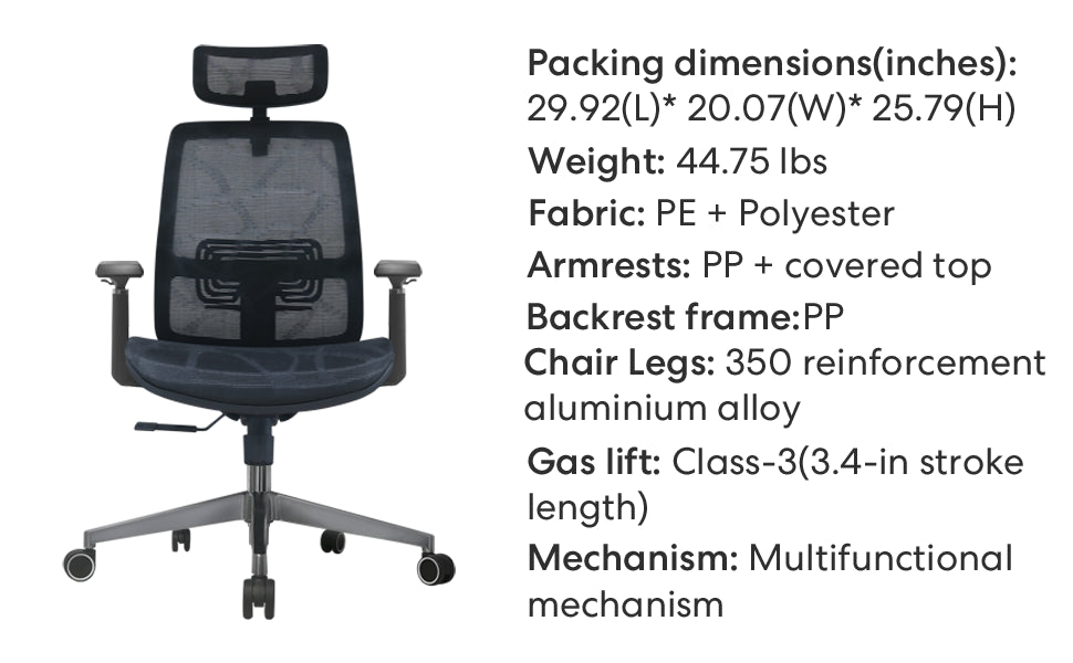 New Ergonomic Mesh Adjustable Lumbar Support Office Chair 120°Tilt High Back Comfortable Computer Chair with Soft Flip Up Arms