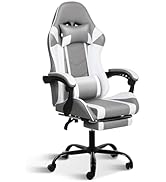 Racing Style Gaming Chair | Black & Blue Dual-Tone, Ergonomic Lumbar Support & Retractable Footrest | 360° Swivel, Full Recline,