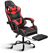 Racing Style Gaming Chair | Black & Blue Dual-Tone, Ergonomic Lumbar Support & Retractable Footrest | 360° Swivel, Full Recline,