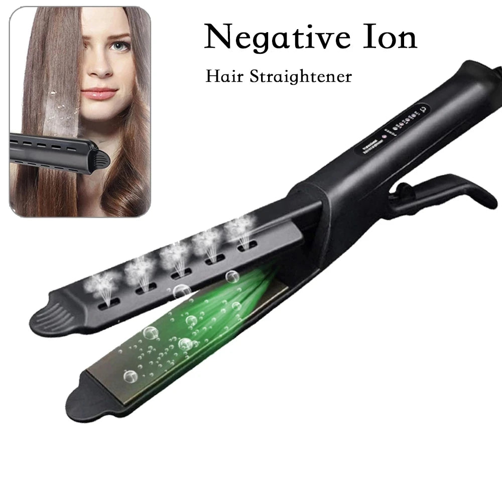 Hair Straightener Four-Gear Tourmaline Ceramic Ion Flat Iron Professional Electric Curler Steam Iron Straight Hair For Women