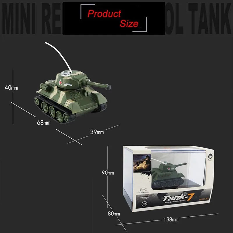 1:100 Scale Mini Tiger RC Tank Model ImitateRemote Radio Remote Control Tank Electronic Boys Toys for Children Kids Gifts