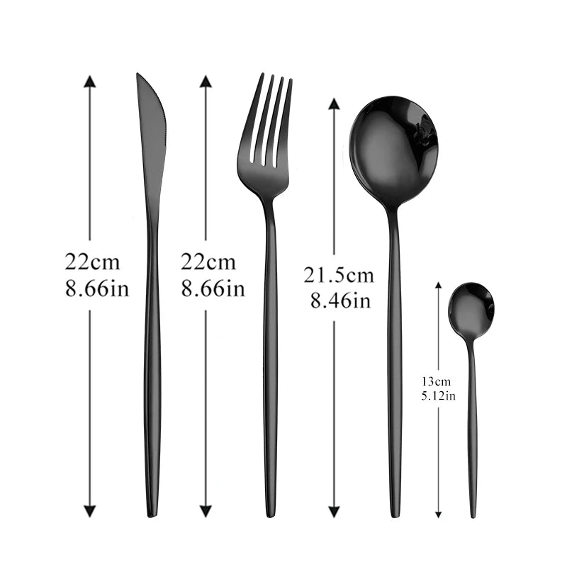 Dinnerware Rainbow Silverware Cutlery Set 304 Stainless Steel Luxury Flatware Home Fork Spoon Knife Kitchen Dinner Set Drop Ship