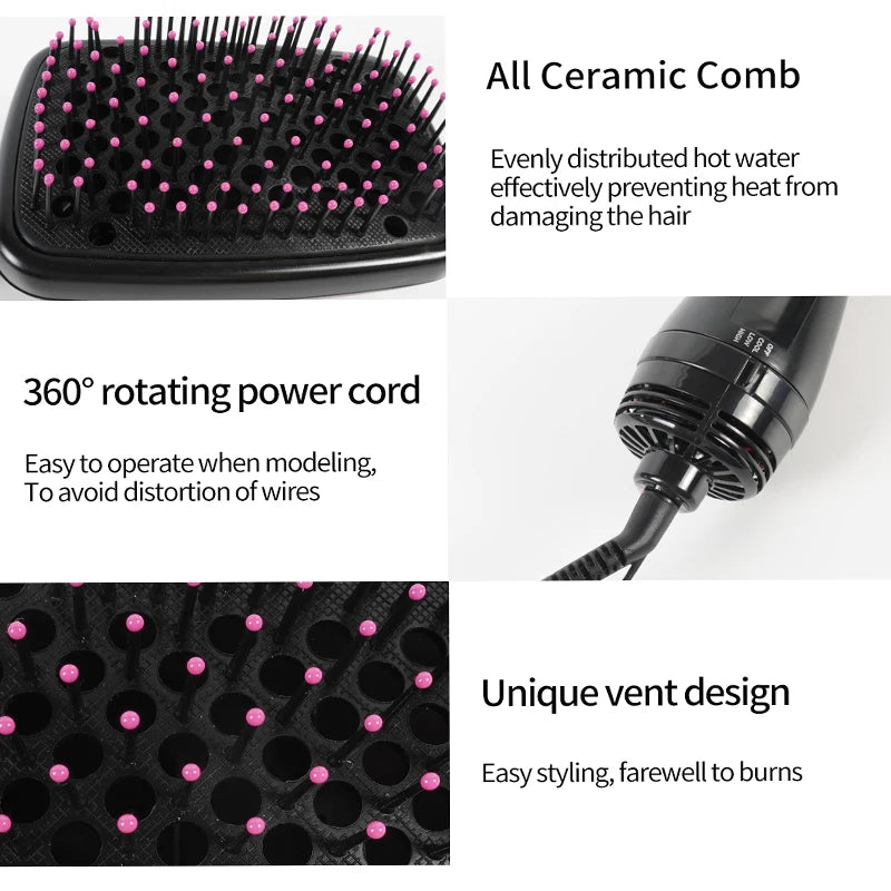 Hot Air Blower Hair Dryer Brush Blow Dryer Brush Styler For Rotating Straightening Brush Dryer Cheap Hair Dryer