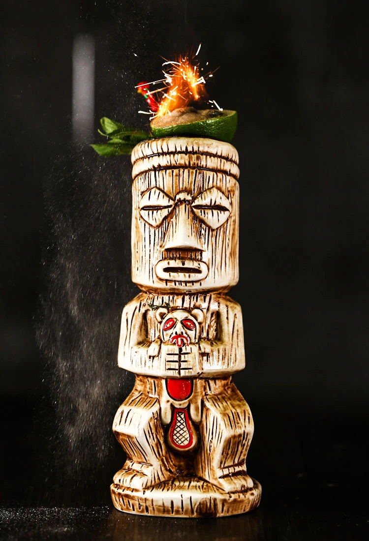 Hawaiian Cocktail Glass Cup,Ceramic Tiki Mug,Samiff Bar Glass,Personality Drinking
