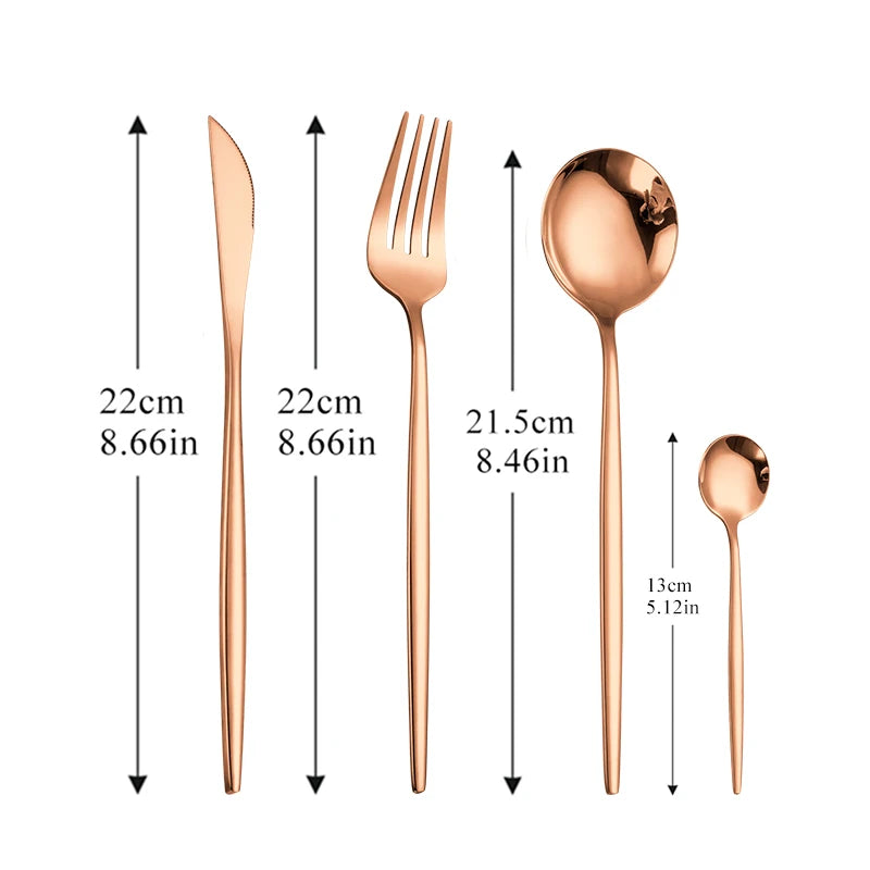 Dinnerware Rainbow Silverware Cutlery Set 304 Stainless Steel Luxury Flatware Home Fork Spoon Knife Kitchen Dinner Set Drop Ship