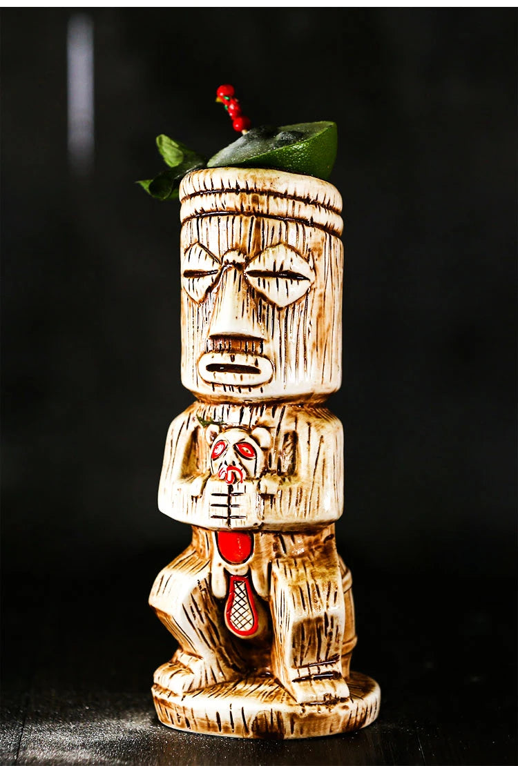 Hawaiian Cocktail Glass Cup,Ceramic Tiki Mug,Samiff Bar Glass,Personality Drinking