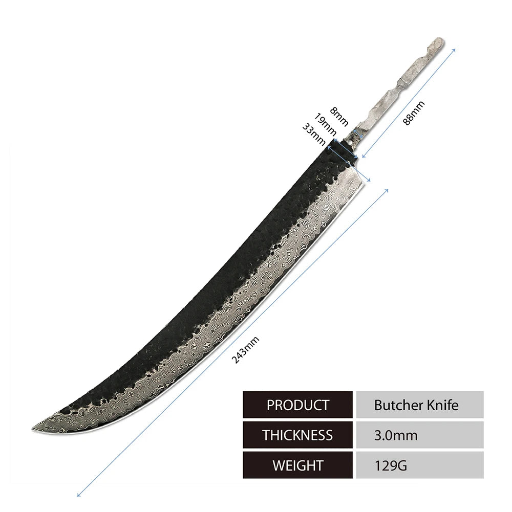 Amber 67 Layers VG10 Damascus Steel Knife Blade