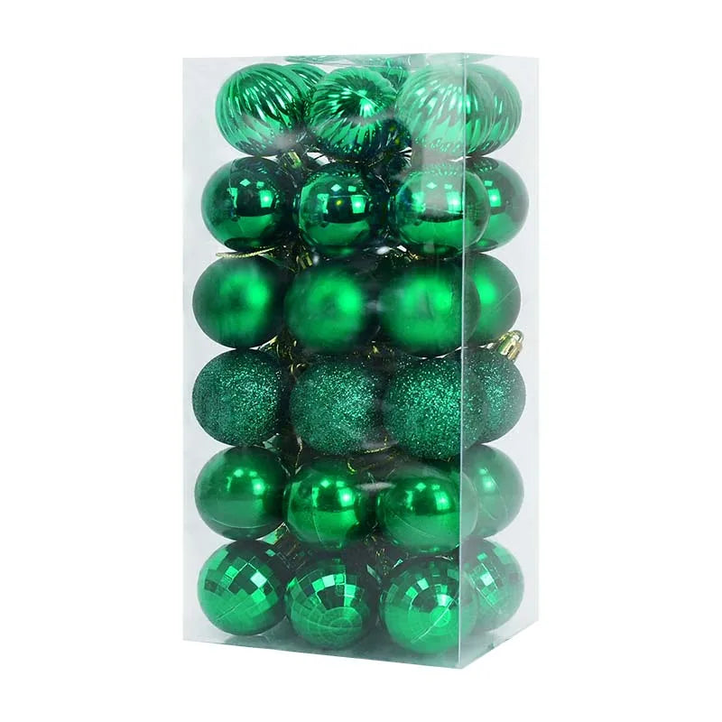 1box Christmas Balls Christmas Tree Ornaments Ball Xmas Hanging Tree Pendants Home Party Decor 2026 New Year Gift Noel Navidad