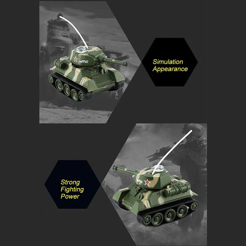 1:100 Scale Mini Tiger RC Tank Model ImitateRemote Radio Remote Control Tank Electronic Boys Toys for Children Kids Gifts