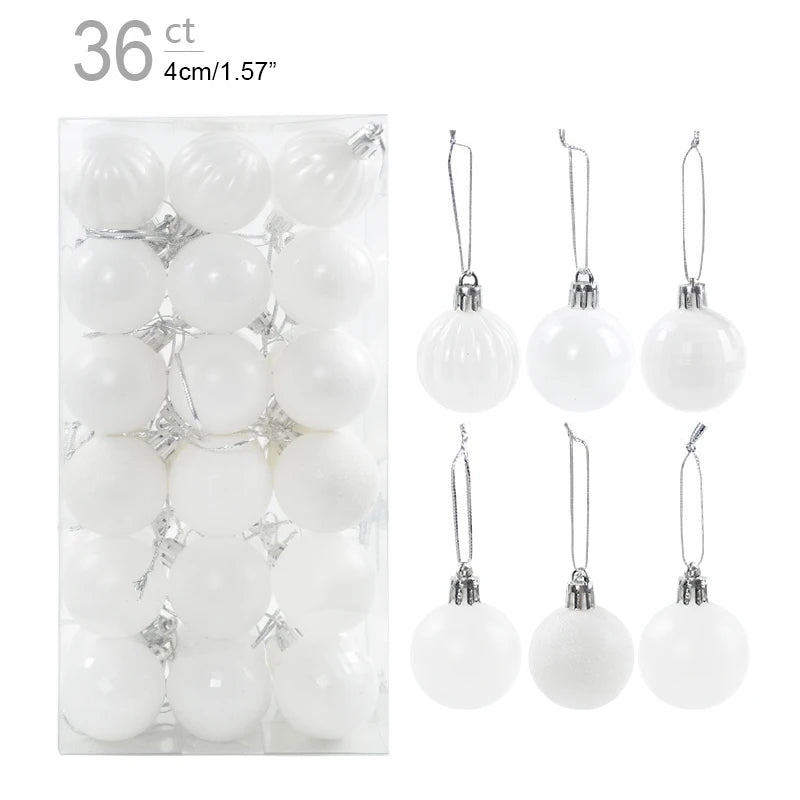 1box Christmas Balls Christmas Tree Ornaments Ball Xmas Hanging Tree Pendants Home Party Decor 2026 New Year Gift Noel Navidad