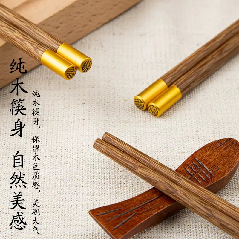 Chinese Chopsticks Set Premium Chicken Wing Wood Lacquerless Waxless Mildew Resistant Restaurant Commercial Wooden Chopsticks