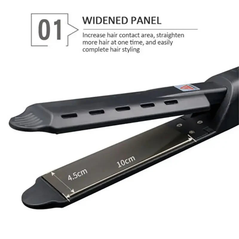 Hair Straightener For Women Widen Panel Four-gear Temperature Adjustment Ceramic Tourmaline Ionic Flat Iron Hair Straightener