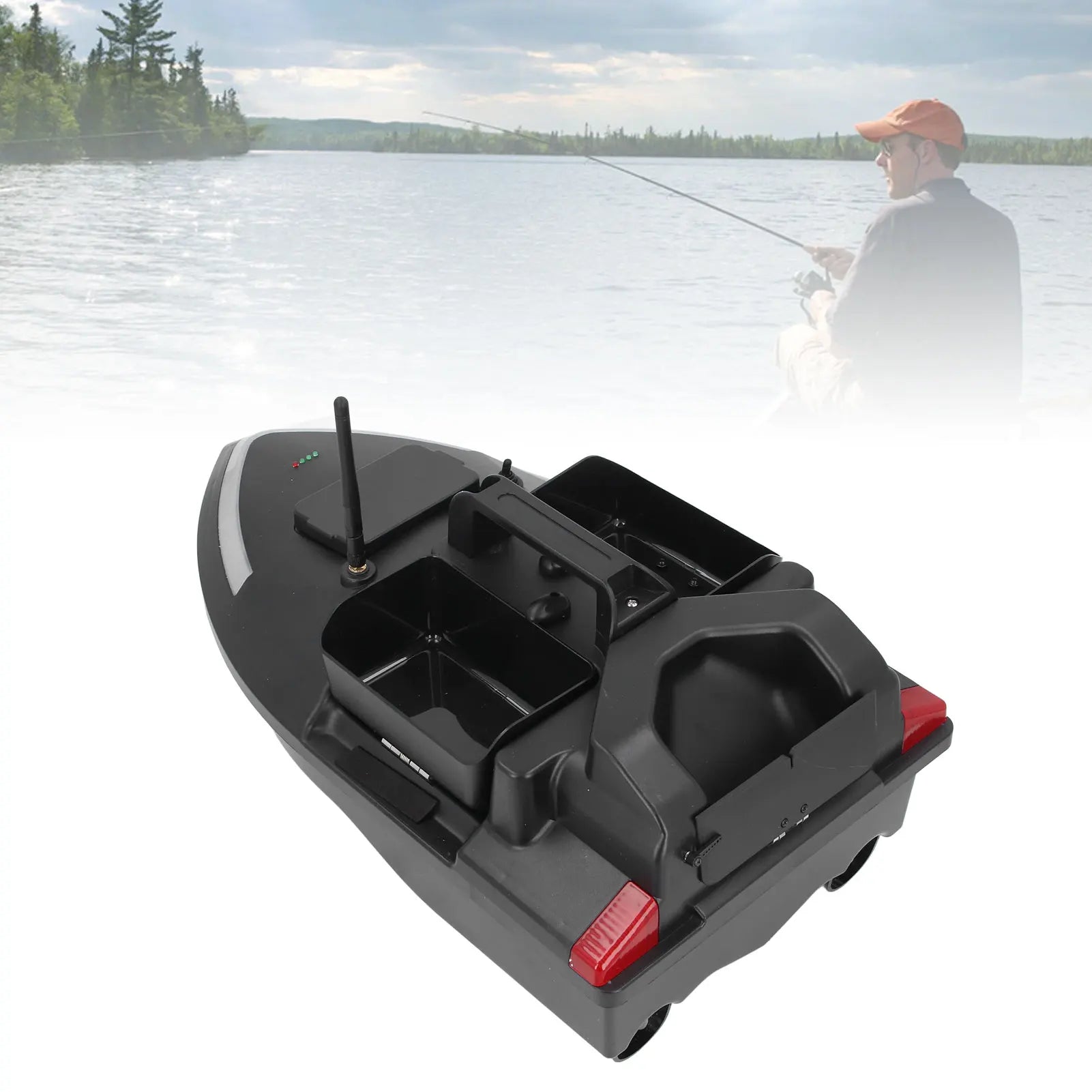 RC Fishing Finder Boat Global Position System Remote Control Fishing Bait Boat 2Kg Load Automatic Course Correction for River