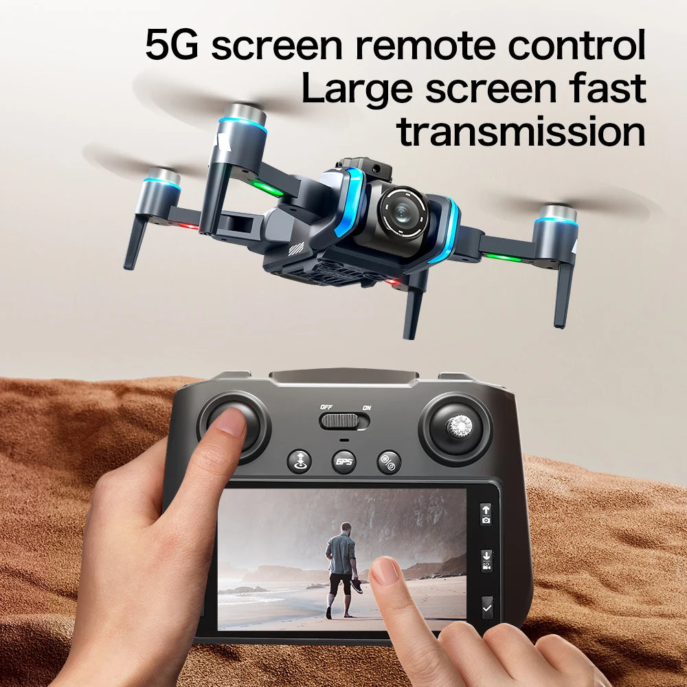 XT808 Screen Display Drones 5G Optical Flow GPS Folding With WIFI Transmission 8K HD Professional Aerial Camera Quadcopters Toys