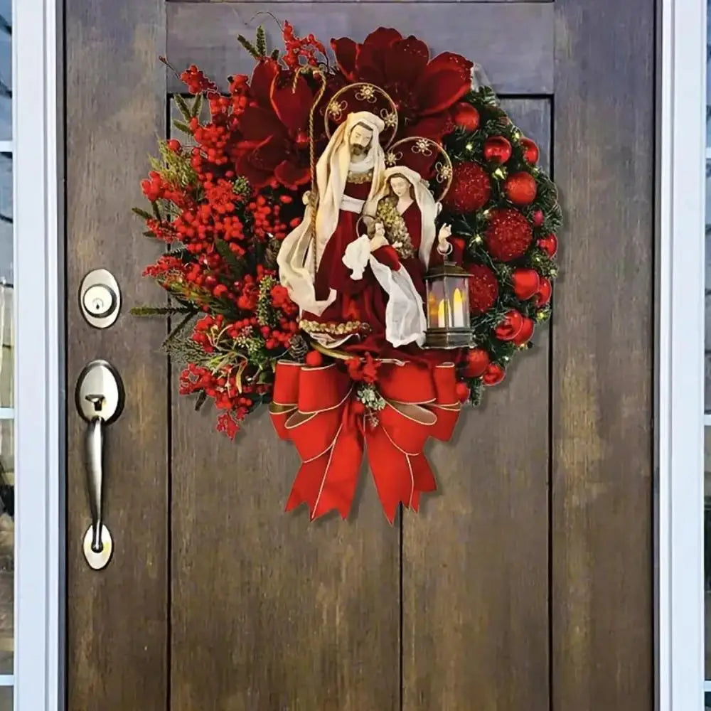sp Hot Sale Merry Christmas Decoration Wreath Manufacturer Artificial Greenery Christmas Garland Decoration