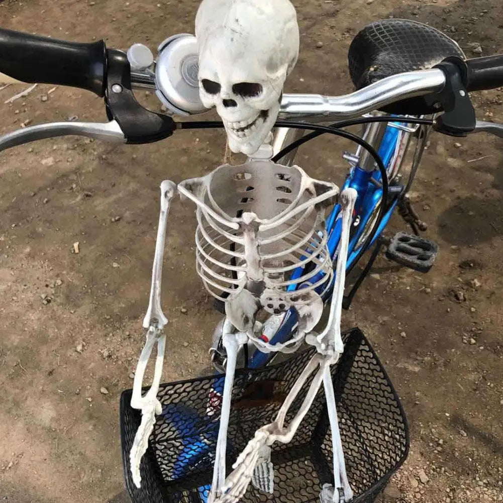 Halloween Human Skeleton Haunted House Hanging Props Home Evil Party Decoration Horror Scary Movable Big Skull Decorations