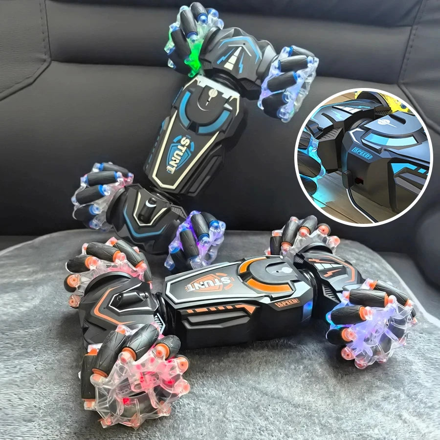 4WD RC stunt car rotation drift 2.4G wireless remote control car children's and boys sound and light toy car