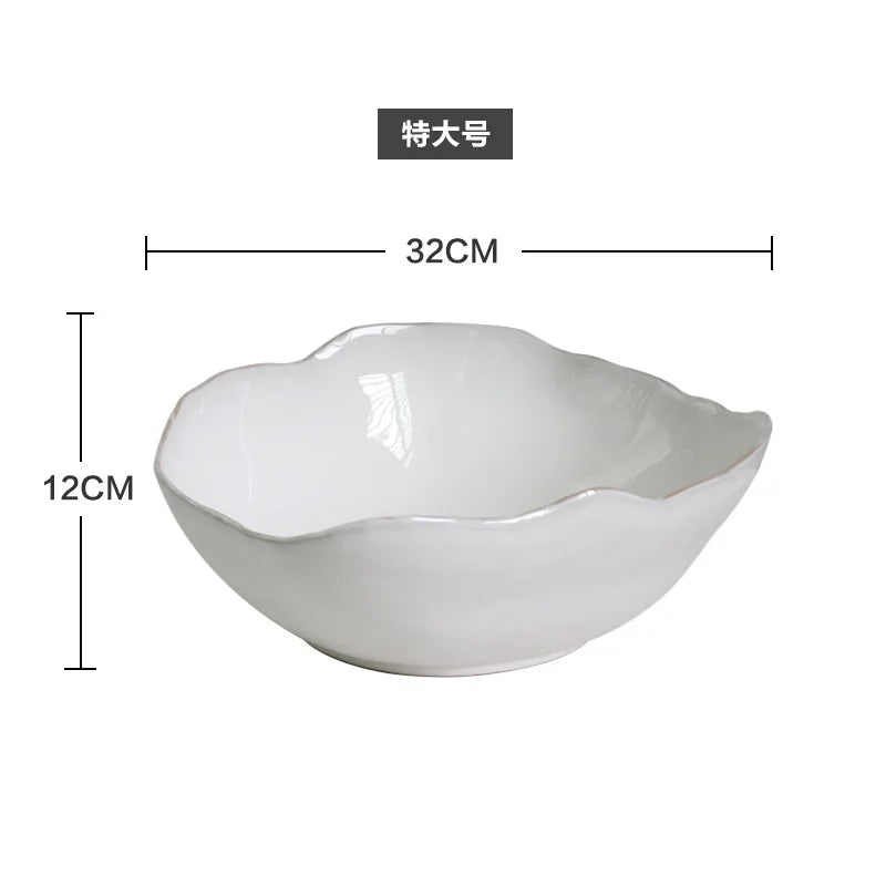 Dinner Plate Set - Rice, Soup, Noodle & Sushi Bowls with Sauce Dishes and Western Steak Plates for Versatile Dining