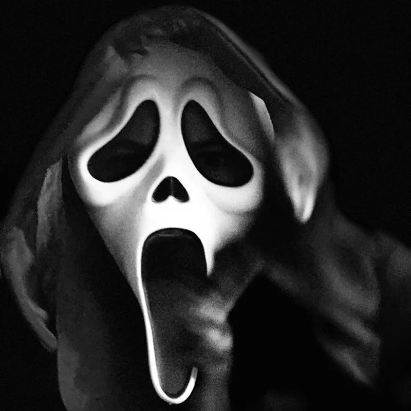 Halloween horror Mask Horror Death Scream DIY White Shriek Mask Grimace Holiday Dress Up Prank Holiday Halloween Decor Gift