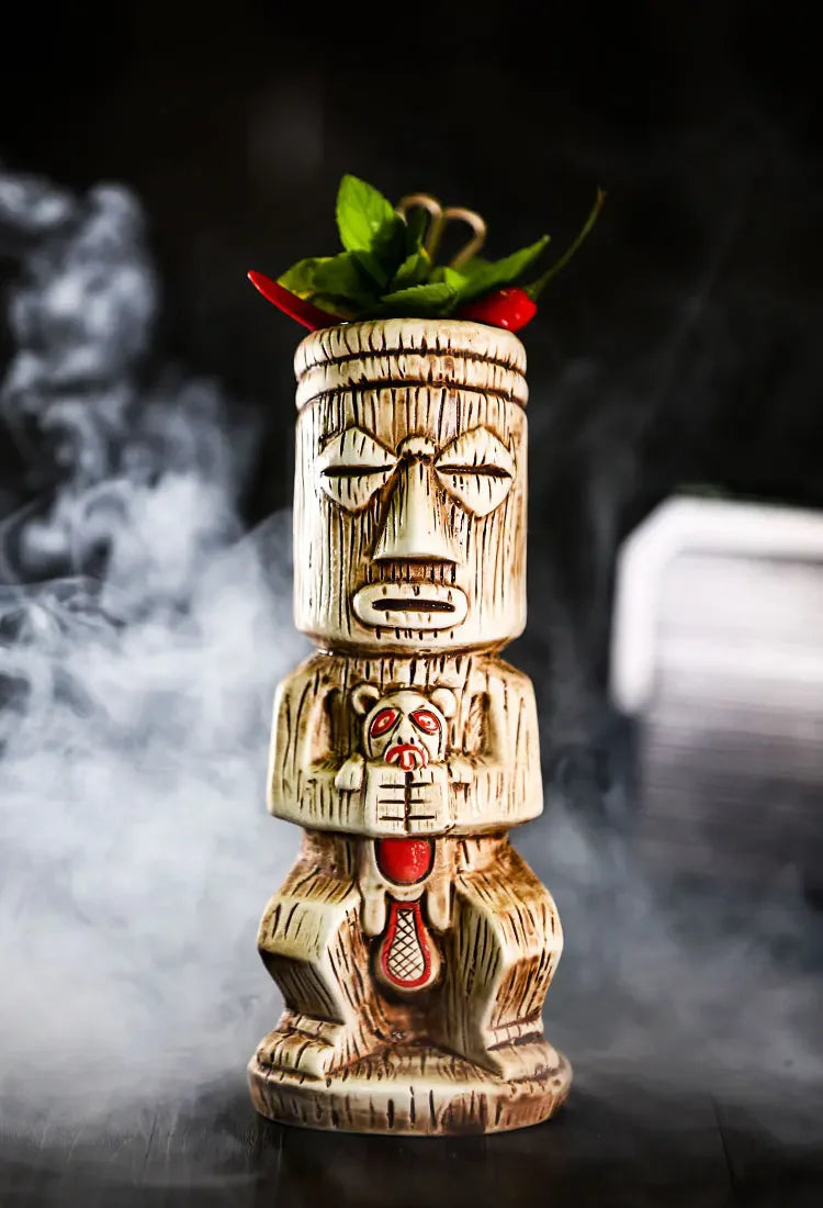 Hawaiian Cocktail Glass Cup,Ceramic Tiki Mug,Samiff Bar Glass,Personality Drinking