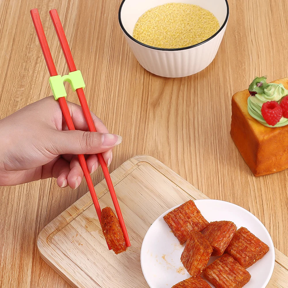 Chopsticks Auxiliary Practical Helper Beginner Adult Kids Learner Correct Reusable Holding Training Clips Finger Sleeves Chinese