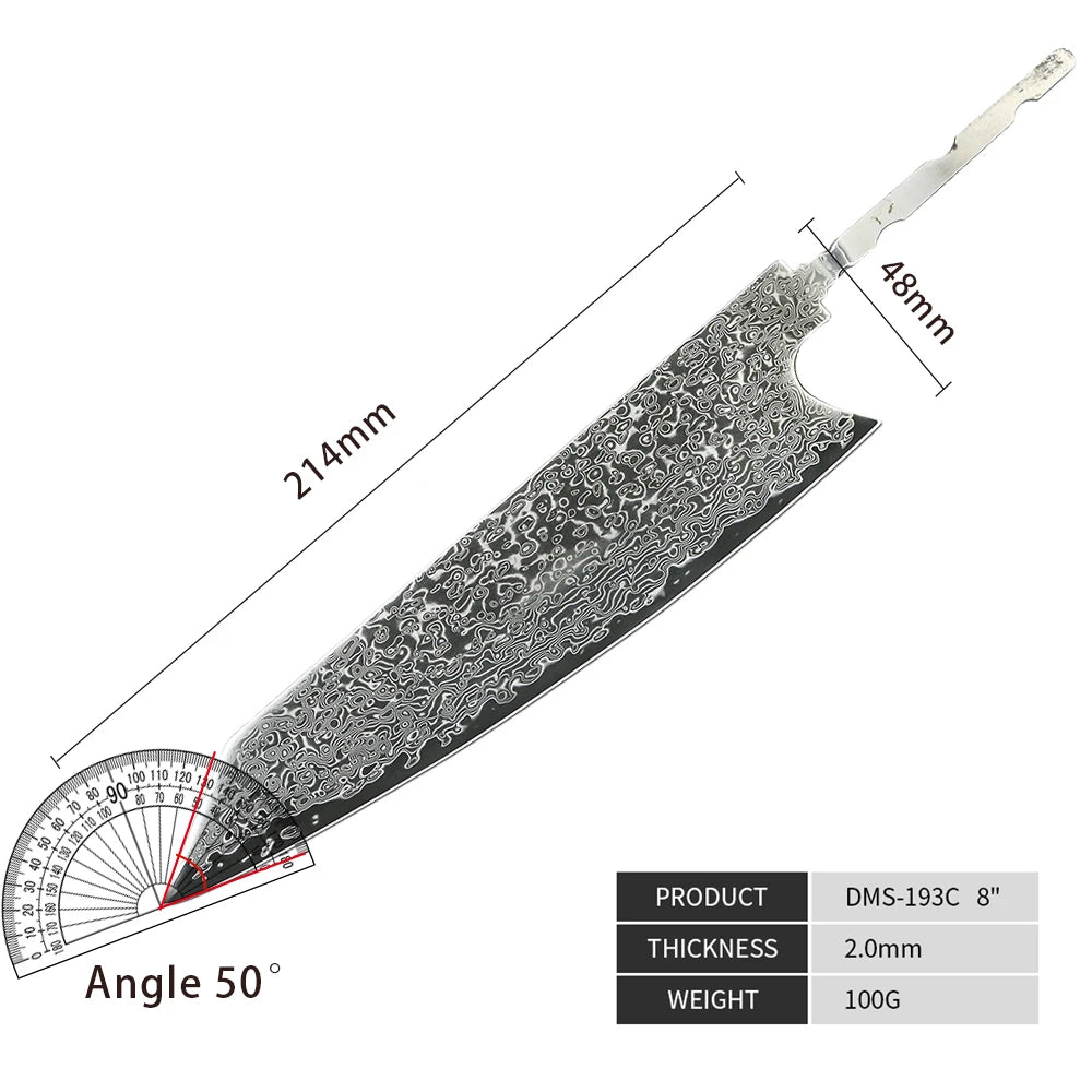 Amber Knife High Quality Kitchen Tools Blade Japanese Damascus Steel Very Good Price Global Shipping