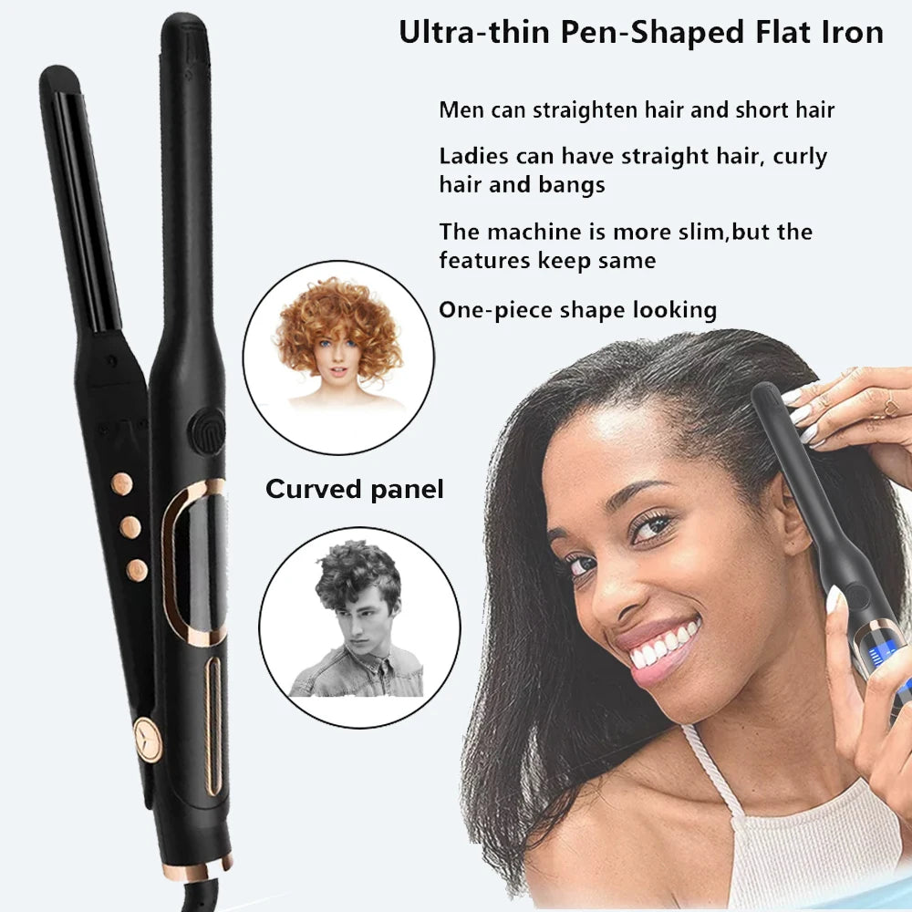 Hair Straightener Curler Professional High Temperature Fast Heating 450℉ / 480℉ Keratin Treatment Hair Flat Iron Dual Voltage