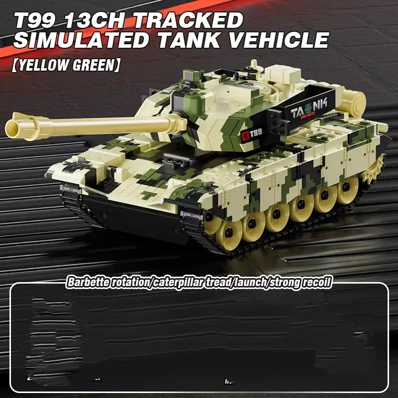 Rc Tank 99 T90 Remote Control Tanks 13Ch Shootting Function Crawler Battle Toy Car Model Electronic Toys for Boys Children Gifts