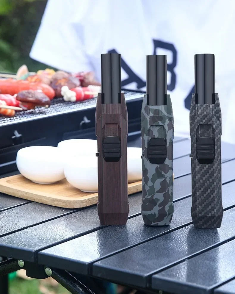 Kitchen BBQ Cigar Big Jet Flame Fire Butane Torch Outdoor Powerful Flame Camping Gun Lighter Mans Tools Without Gas No Box