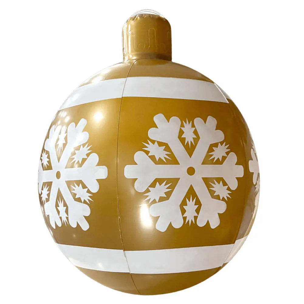 1PC Christmas Tree Decorations Balls Giant Inflatable Christmas Balls Outdoor Christmas Decorations PVC 60CM Snowman Balls