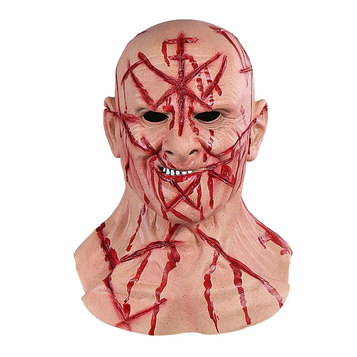 Halloween   Horror Headgear Scary Bloody Murderer Mask Latex Material Evil Role-Playing Props Tricky Prank Toy Masquerade Props